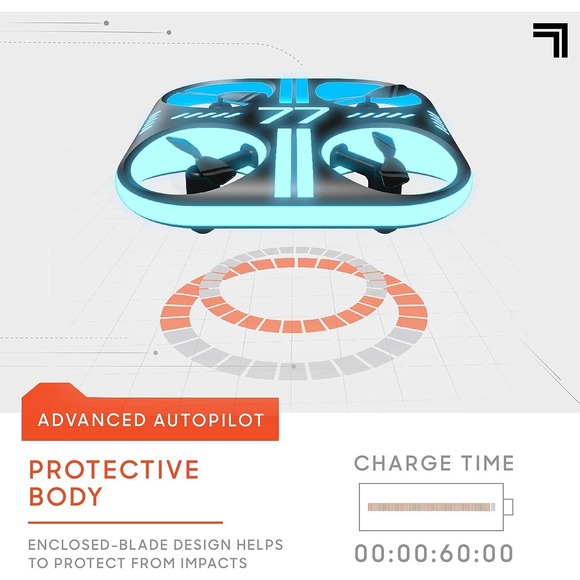 SHARPER IMAGE Lumo Stunt Remote Control LED Glow Drone, 2.4 GHz, - Picture 2 of 5